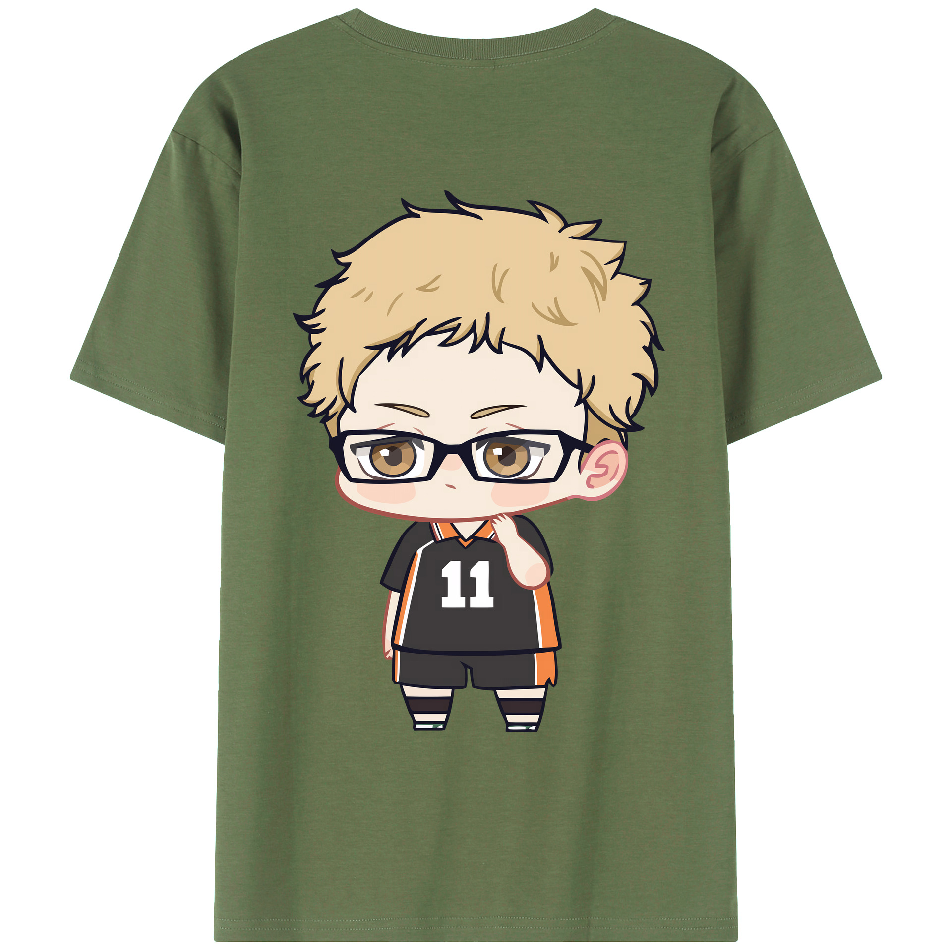 （画像用） ハイキュー!! Haikyu!! 綿100％ メンズ半袖Tシャツ（バックプリント） 通気性